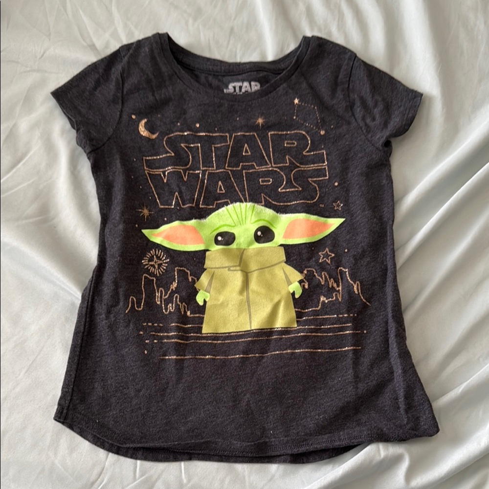 Star Wars Black and Green Short Sleeve Tee with Baby Yoda